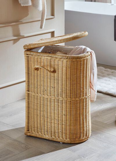Handgeflochtener W&auml;schekorb 