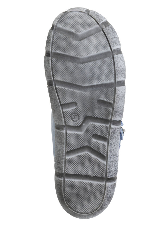 Andrea Conti Schn&uuml;r-Bootie mit Schaftrand aus kariertem Textil JEANS