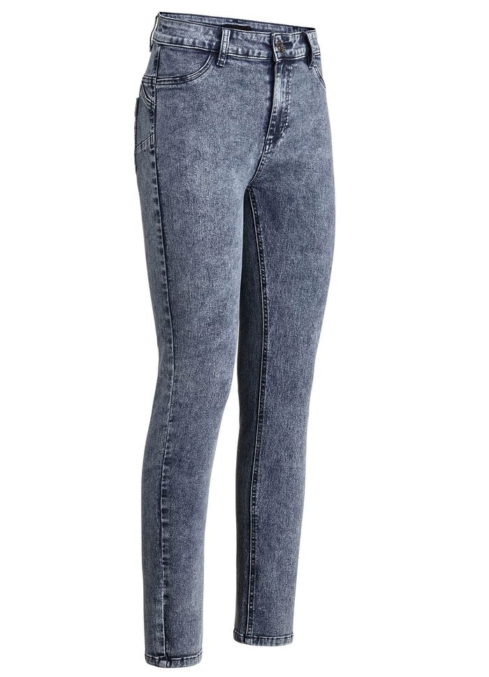 Kn&ouml;chellange, figurformende Jeans 