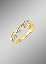 Durchbrochener Damenring mit Brillanten 