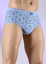 Dreierpack Slips mit Alloverdessin 