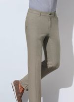 "Francesco Botti"-Hose mit Leinen in 3 Farben KHAKI
