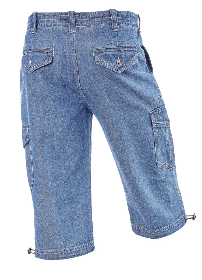 Jeans-Bermudas mit Cargotaschen in 3 Farben HELLJEANS