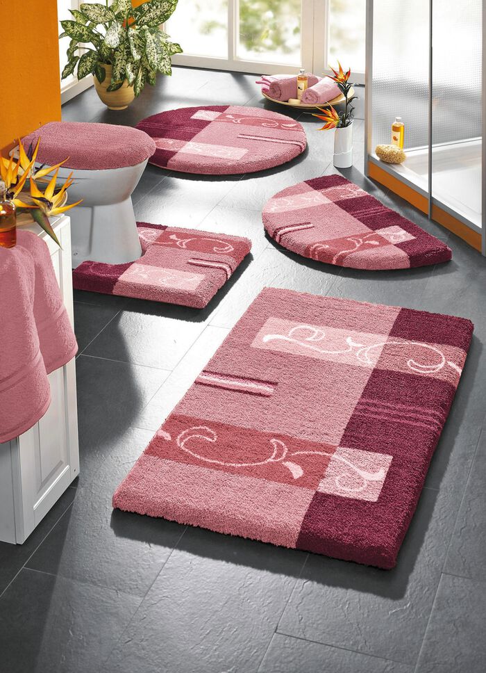 Supersoft Badgarnitur mit rutschhemmender Latexierung ROSÉ
