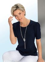 Shirt mit dezenter Kr&auml;uselung in 4 Farben 