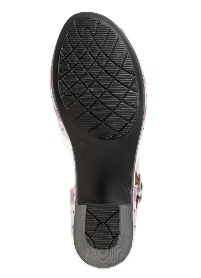 Gemini, modische Damen-Sandaletten, Weite G, mit Gummizug WEISS-BUNT