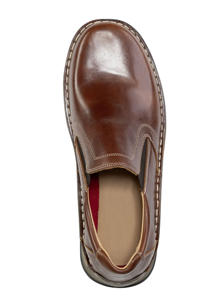 GINO GALANTE, klassische Herren-Slipper, mit herausnehmbarem Fußbett COGNAC
