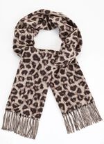 Schal mit Raubtierfell-Dessin 