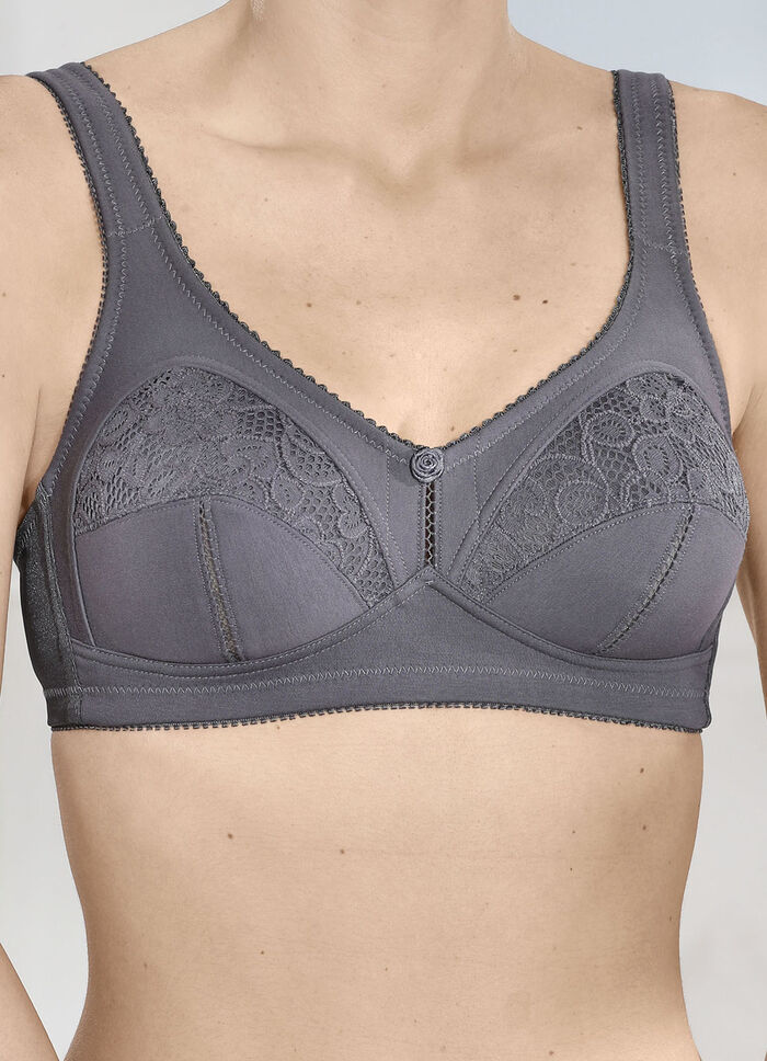 Zweierpack BH mit Spitzeneins&auml;tzen 1X GRAFIT, 1X PUDER