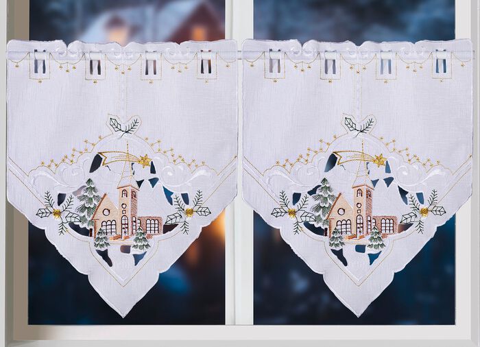 Scheibenh&auml;nger, 2er-Set, in Leinenoptik 