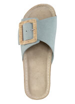 ELENA EDEN Pantolette aus weichem Veloursleder BLEU