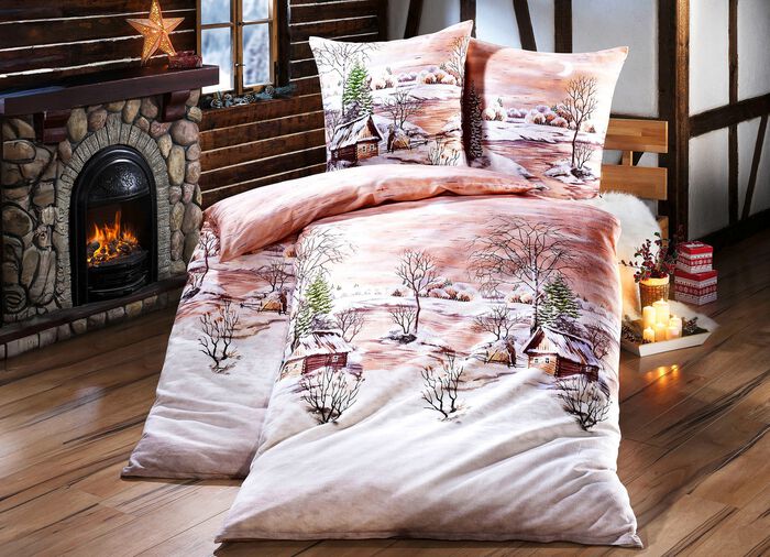 Bettw&auml;sche in b&uuml;gelleichter Biber-Qualit&auml;t 