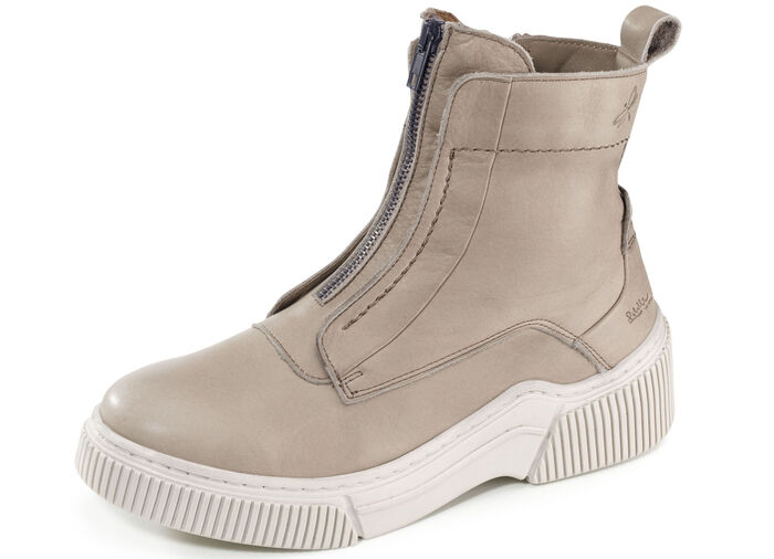 Libelle Bootie aus Nappaleder mit Zier-Reißverschluss TAUPE