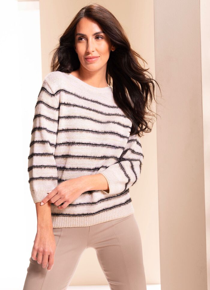 Pullover mit Garn und Metalleffekten 