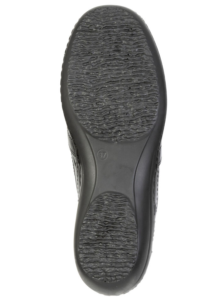 ELENA EDEN, bequeme Damen-Slipper, Weite H, mit herausnehmbarem Fußbett SCHWARZ