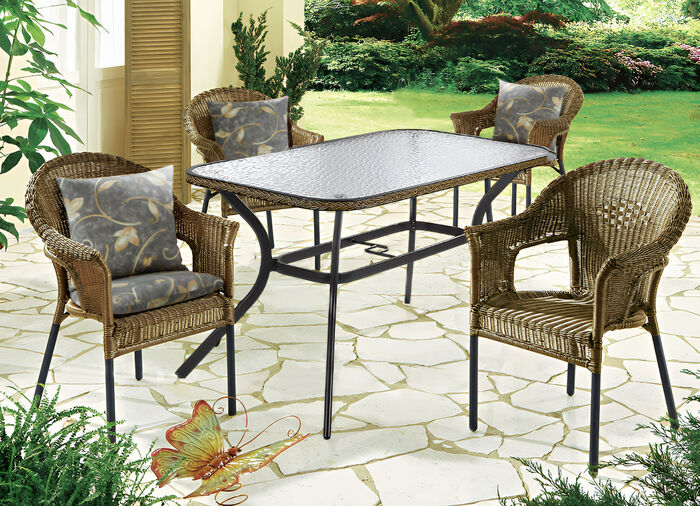 Ravenna Gartenm&ouml;bel-Set, 5-teilig BRAUN