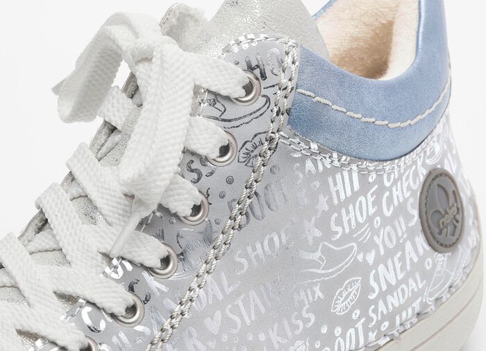 Rieker Schn&uuml;r-Bootie aus originell bedrucktem Synthetikmaterial 