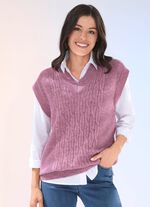 Pullunder aus sehr flauschigem Material ROSENHOLZ MELIERT