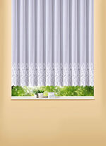 Blumenfenster-Store mit geradem Abschluss 