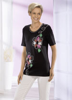 Shirt mit Glimmer-Effekt im Vorderteil 