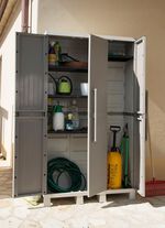 Ger&auml;teschrank, 3-t&uuml;rig GRAU