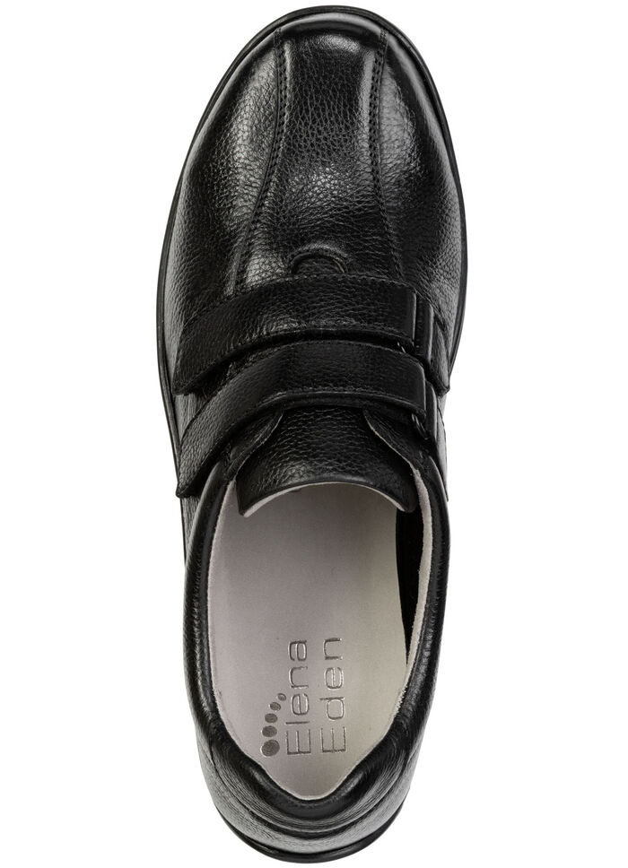 ELENA EDEN, bequeme Damen-Slipper, Weite H, mit herausnehmbarem Fußbett SCHWARZ