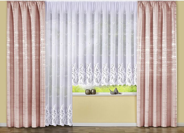 &Uuml;bergardine aus Dekostoff ROS&Eacute;