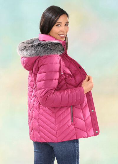 Jacke mit abnehmbarer Kapuze 