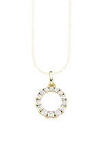 Funkelnder Anh&auml;nger mit synth. Zirkonia 