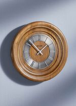 Wanduhr aus massivem Holz EICHE