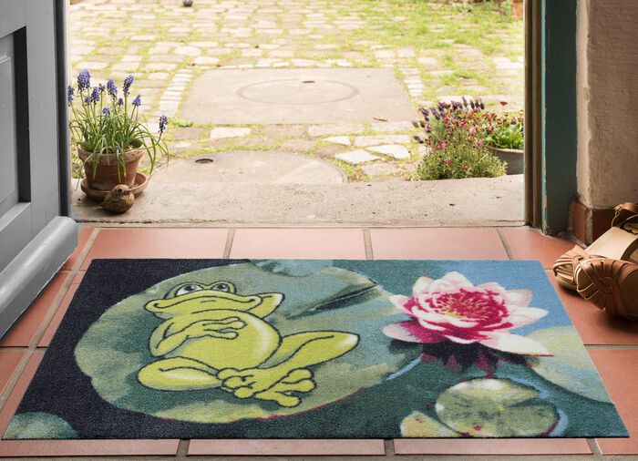 Fu&szlig;matte mit rutschhemmender Gummi-R&uuml;ckseite 