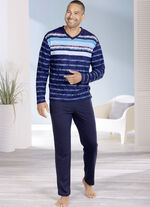 hajo Klimalight-Schlafanzug mit V-Ausschnitt und offenen Abschl&uuml;sen 