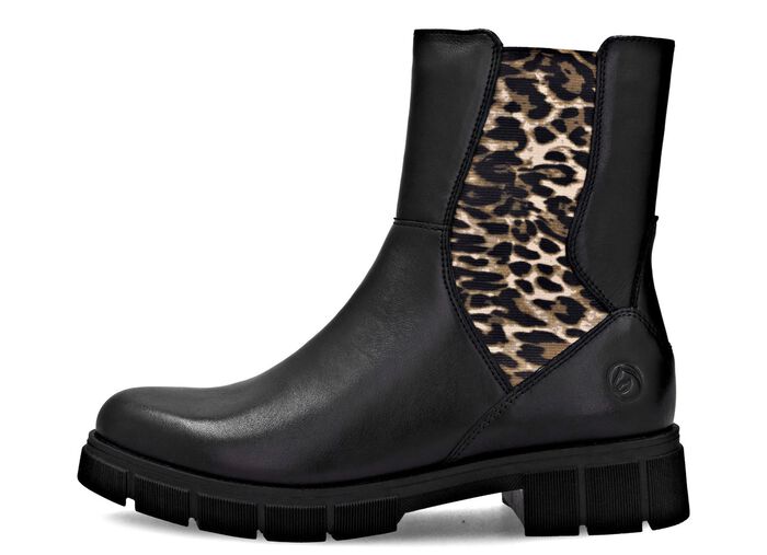 Remonte, modische Damen-Stiefeletten, Winterschuhe, Weite G, mit Rei&szlig;verschluss SCHWARZ-BRAUN