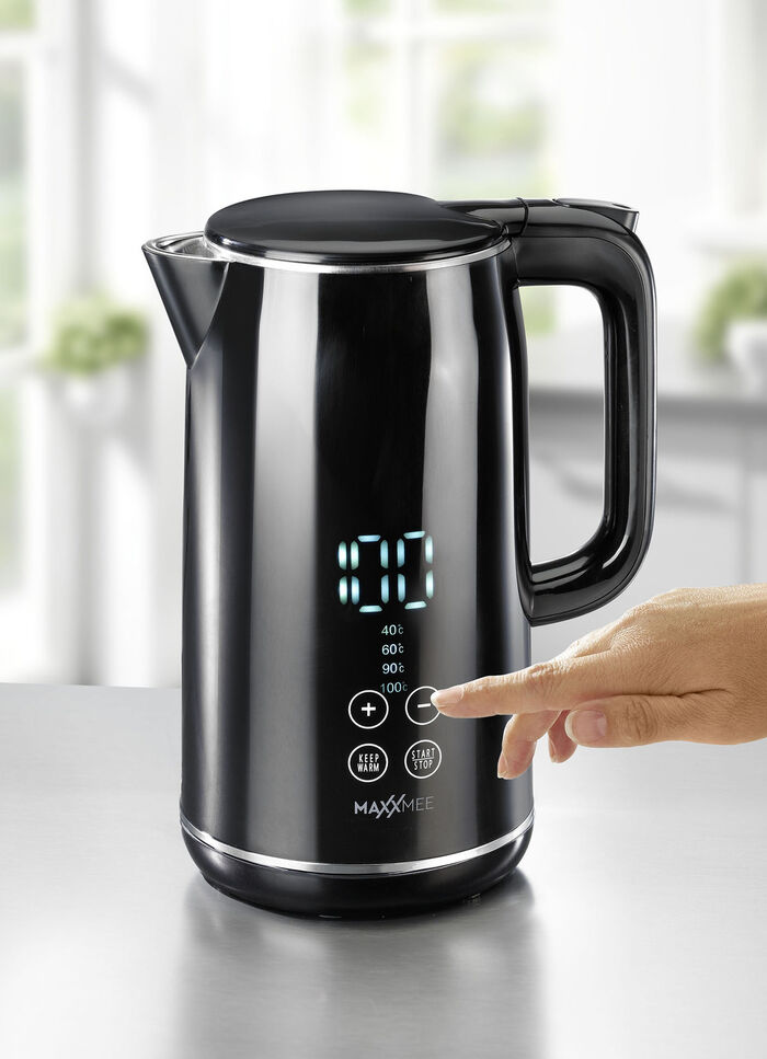 Wasserkocher mit großer LED-Temperaturanzeige
