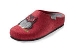 Kuschelwarmer Hausschuh aus Wollfilz ROT