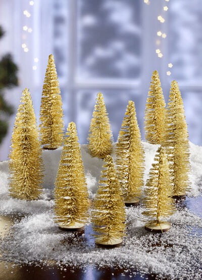 Tischdeko Tannenbäumchen, 9er-Set 