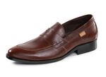 GINO GALANTE, elegante Herren-Slipper, mit herausnehmbarem Fu&szlig;bett BRAUN