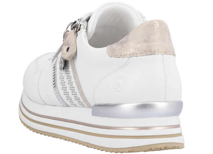 Remonte Sneaker im modischen Dessin WEISS-ROSEGOLD