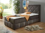 Boxspringbett mit Bettkasten und Topper ANTHRAZIT