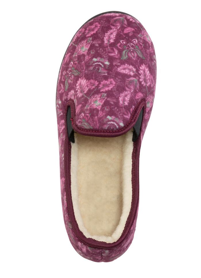 Warme Damen-Hausschuhe, Weite H, mit Wolle 