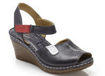 Gemini Sandalette aus schattiertem Rind-Nappaleder MARINE-ROT