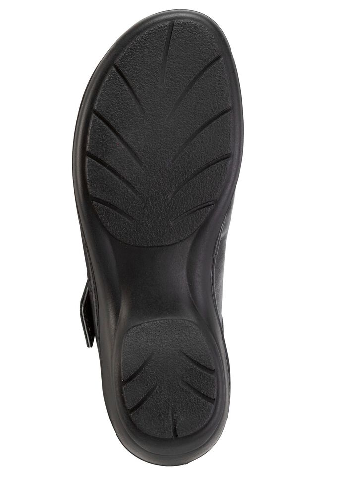 ELENA EDEN Sandale aus teilweise schimmerndem Nappaleder SCHWARZ