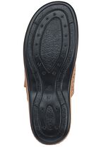 ELENA EDEN Pantolette mit W&ouml;rishofer Kork-Lederfu&szlig;bett SAND