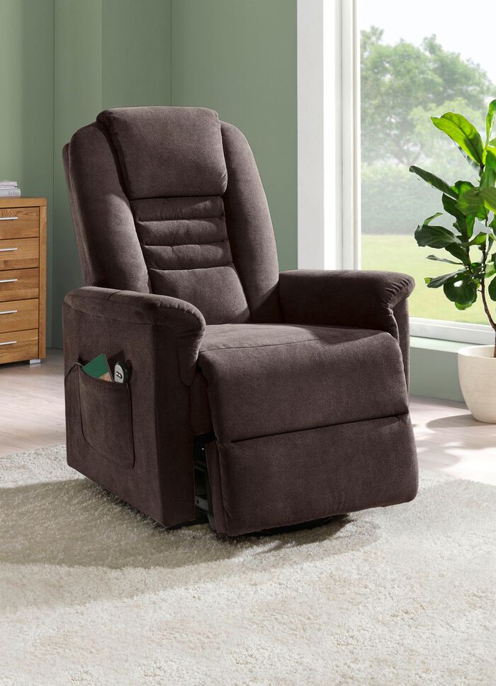 TV-Sessel mit Motor und Aufstehhilfe DUNKELBRAUN