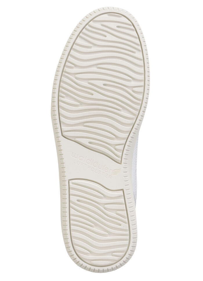 Waldl&auml;ufer Schn&uuml;rschuh aus genarbtem Nappaleder NATURWEISS