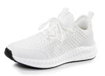 Schnür-Sneaker aus strukturiertem Textilmaterial WEISS