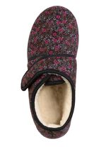 Warme Damen-Hausschuhe, Weite H, mit Klettverschluss 