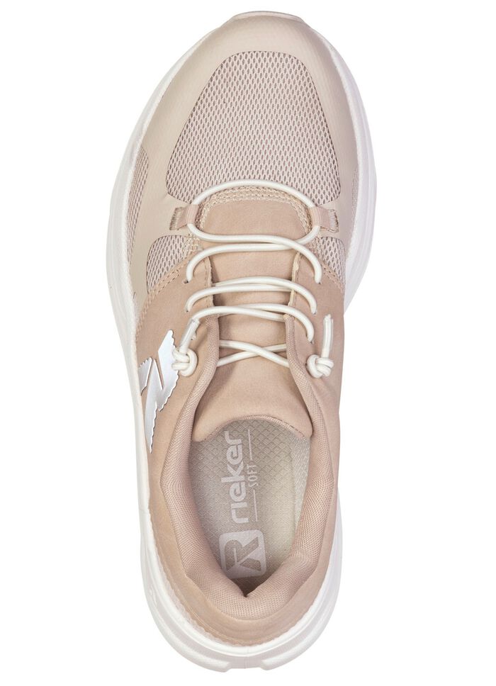 Rieker, sportive Damen-Sneaker, Weite G, mit herausnehmbarem Fu&szlig;bett HELLBEIGE