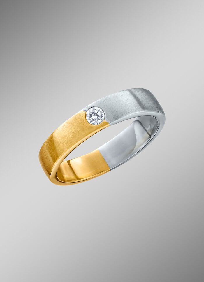 Kostbarer Damenring aus Platin und Gelbgold 