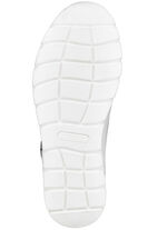 Waldläufer Schnürschuh aus interessantem Materialmix WEISS-ALTSILBER